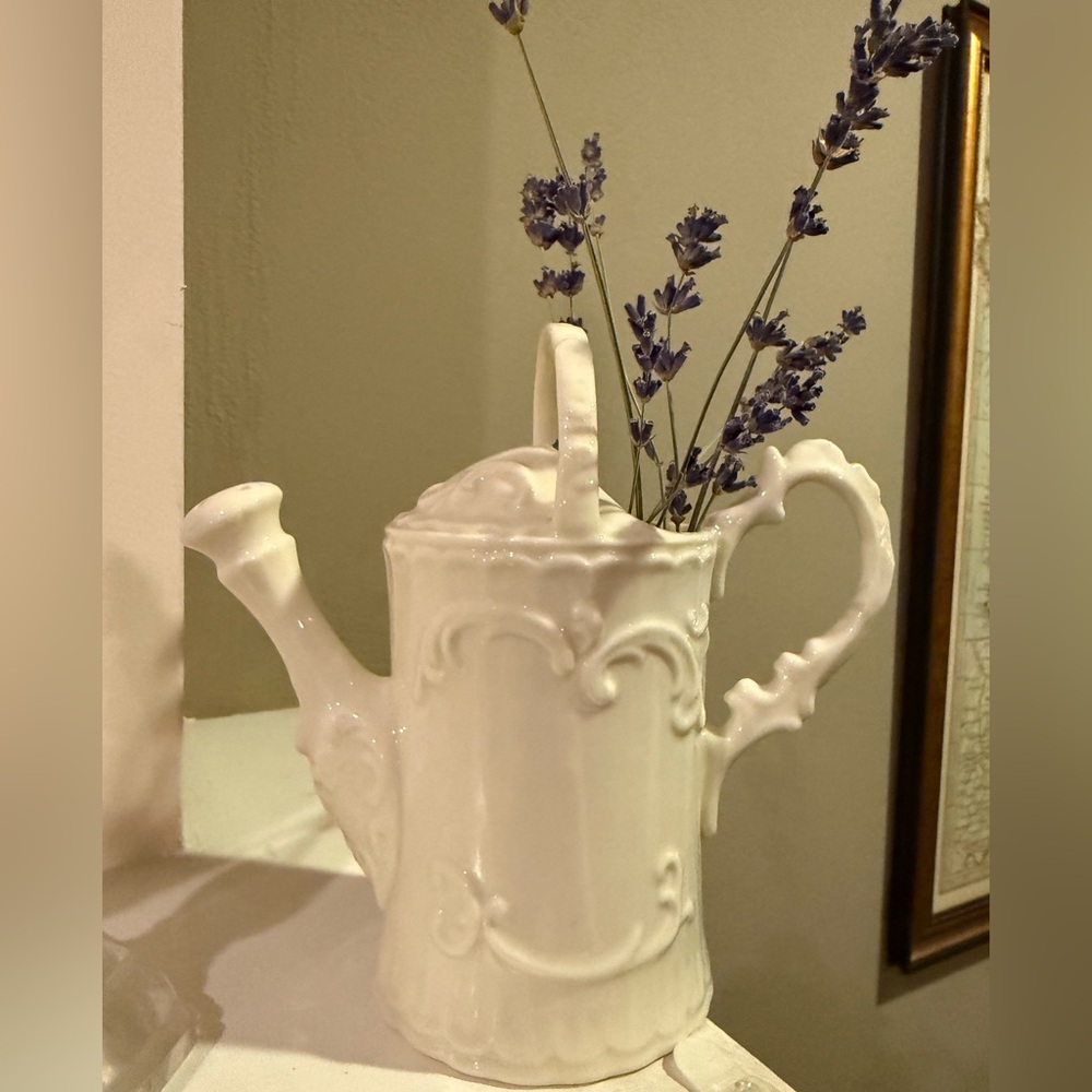 Vintage Ceramic Watering Can Size 6”H